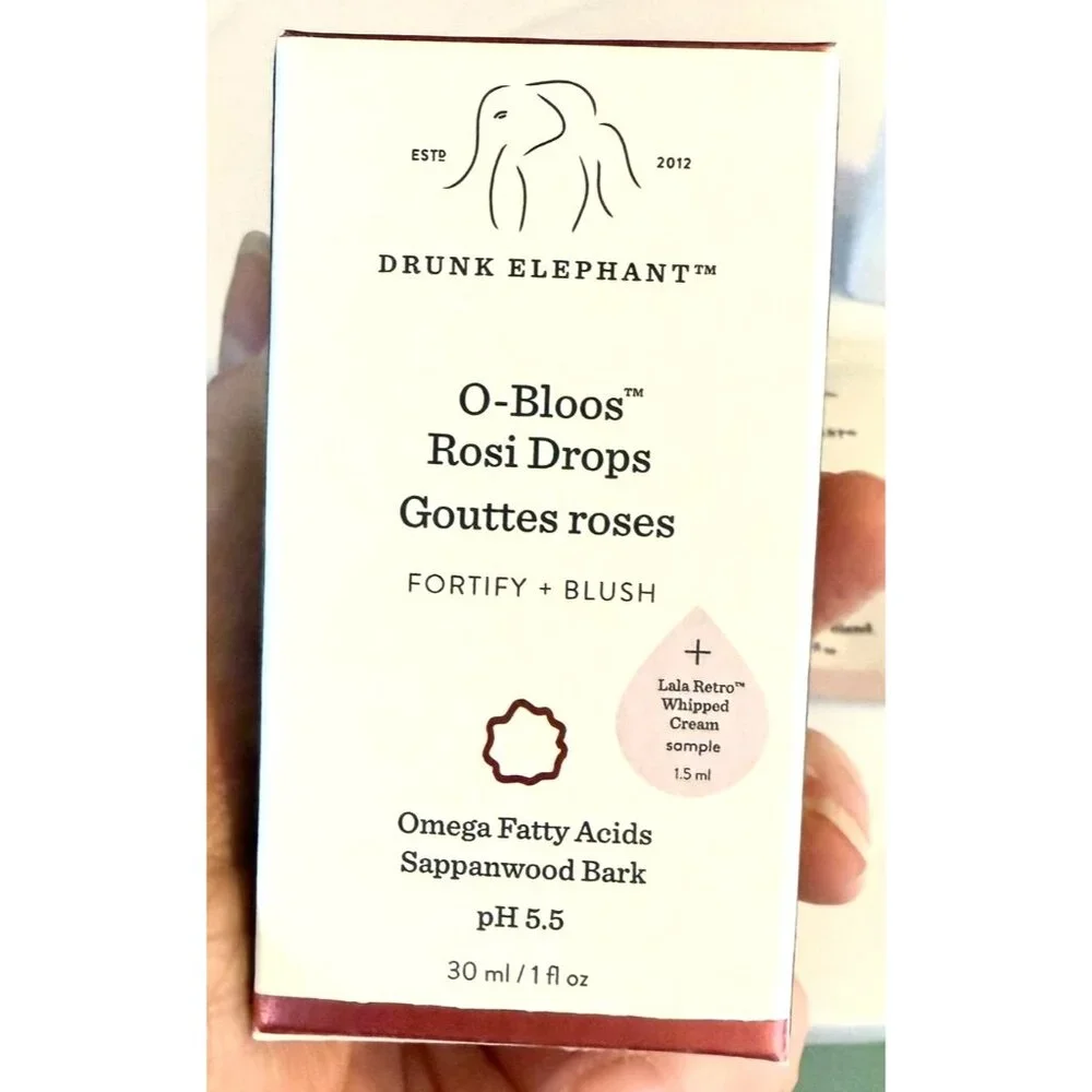 Drunk Elephant O-Bloos Rosi Drops Fortify and Blush Full Size 1 fl oz PH 5.5